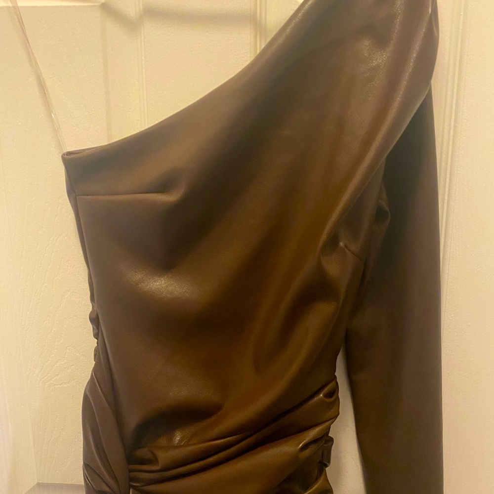 House of CB chocolate leather dress - Picture 6 of 6